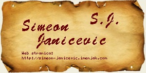Simeon Janićević vizit kartica